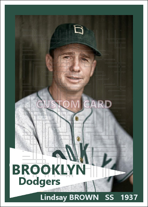 Lindsay Brown - 1937 Brooklyn Dodgers - choose a size & style