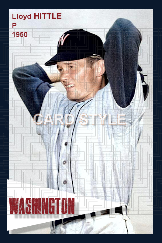 Lloyd Hittle - 1950 Washington Senators - choose a size & style