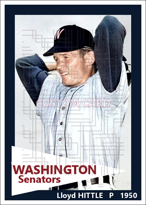 Lloyd Hittle - 1950 Washington Senators - choose a size & style