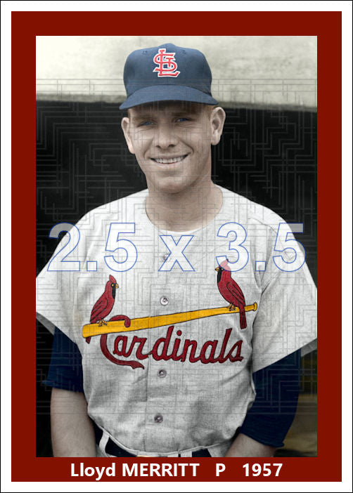 Lloyd Merritt - 1957 St. Louis Cardinals - choose a size & style