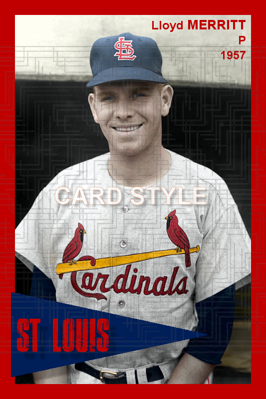Lloyd Merritt - 1957 St. Louis Cardinals - choose a size & style
