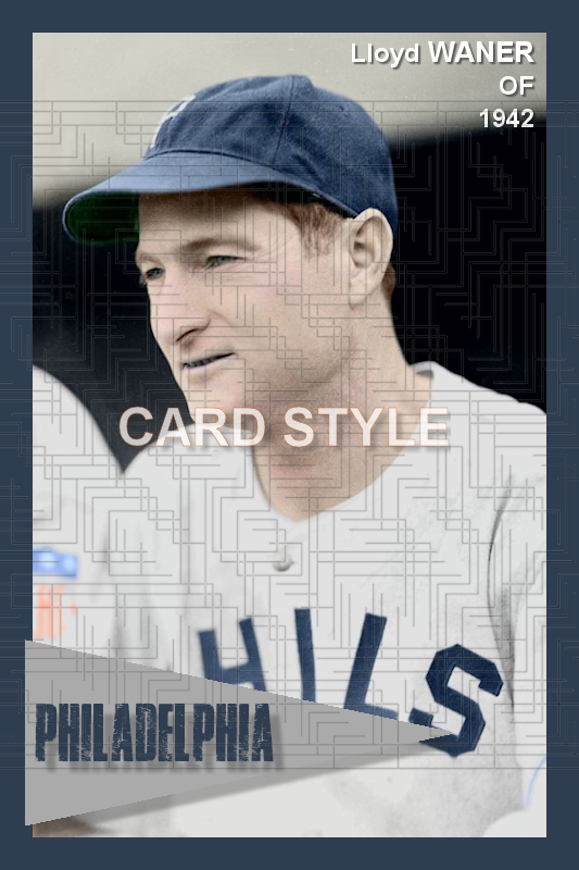 Lloyd Waner - 1942 Philadelphia Phillies - choose a size & style