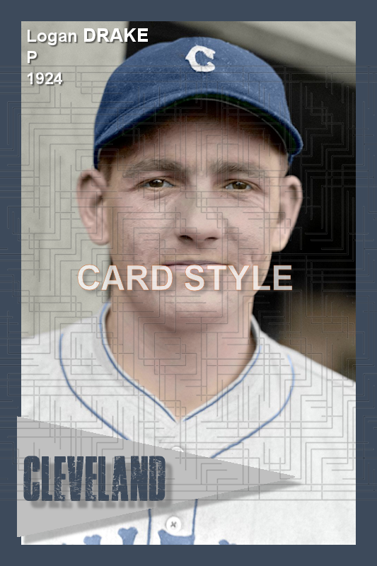 Logan Drake - 1924 Cleveland Indians - choose a size & style