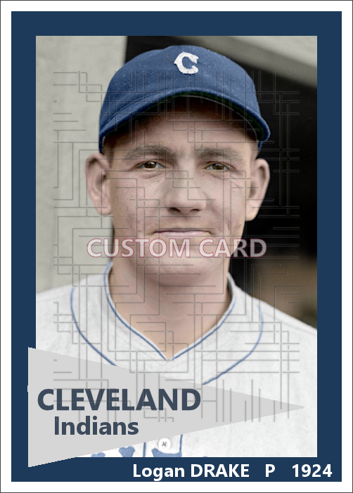 Logan Drake - 1924 Cleveland Indians - choose a size & style