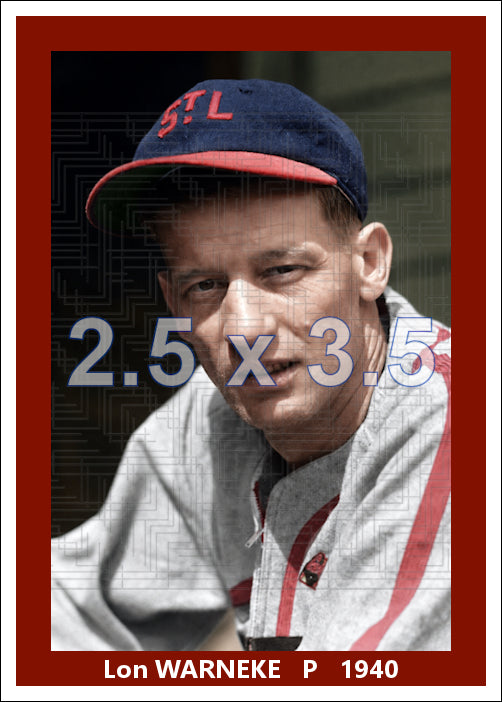 Lon Warneke - 1940 St. Louis Cardinals - choose a size & style