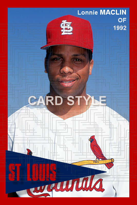 Lonnie Maclin - 1992 St. Louis Cardinals - choose a size & style