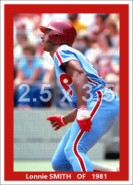 Lonnie Smith - 1981 Philadelphia Phillies - choose a size & style