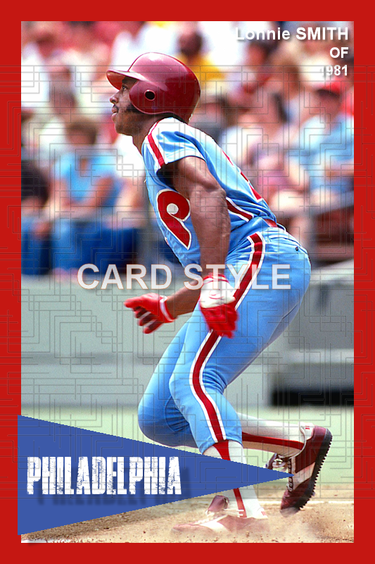 Lonnie Smith - 1981 Philadelphia Phillies - choose a size & style