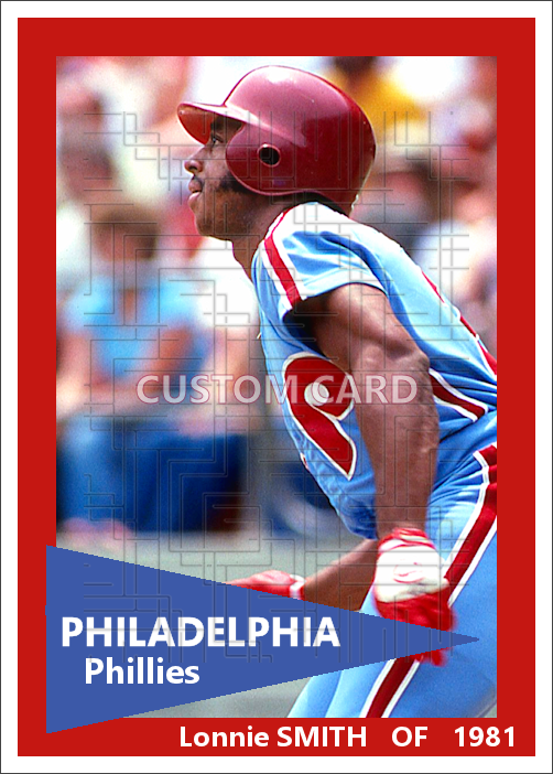 Lonnie Smith - 1981 Philadelphia Phillies - choose a size & style