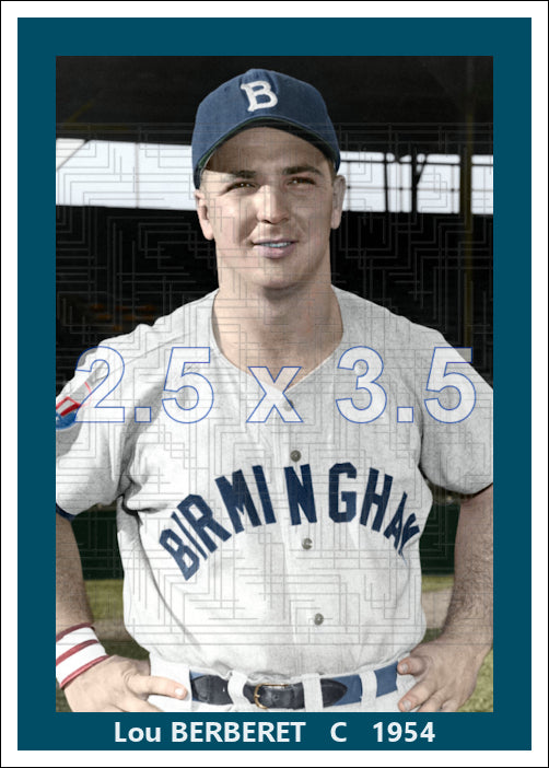 Lou Berberet - 1954 Birmingham Barons - choose a size & style