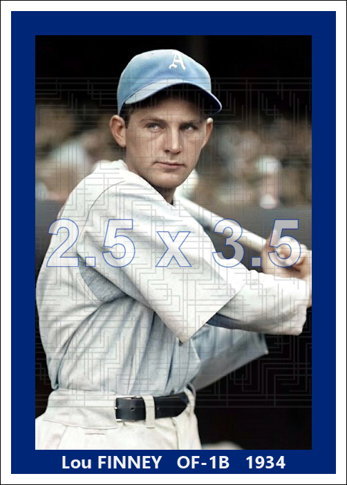 Lou Finney - 1934 Philadelphia Athletics - choose a size & style
