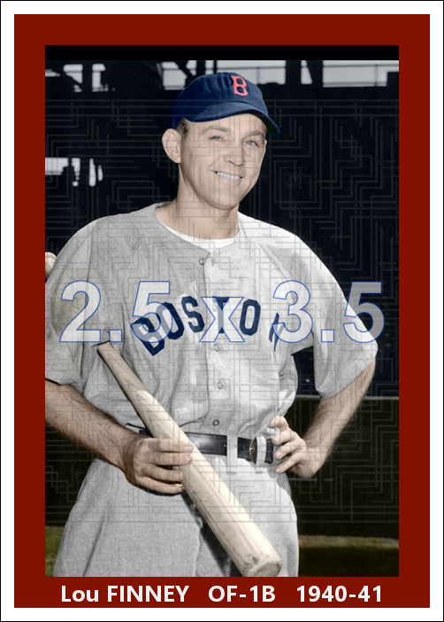Lou Finney - 1940-41 Boston Red Sox - choose a size & style