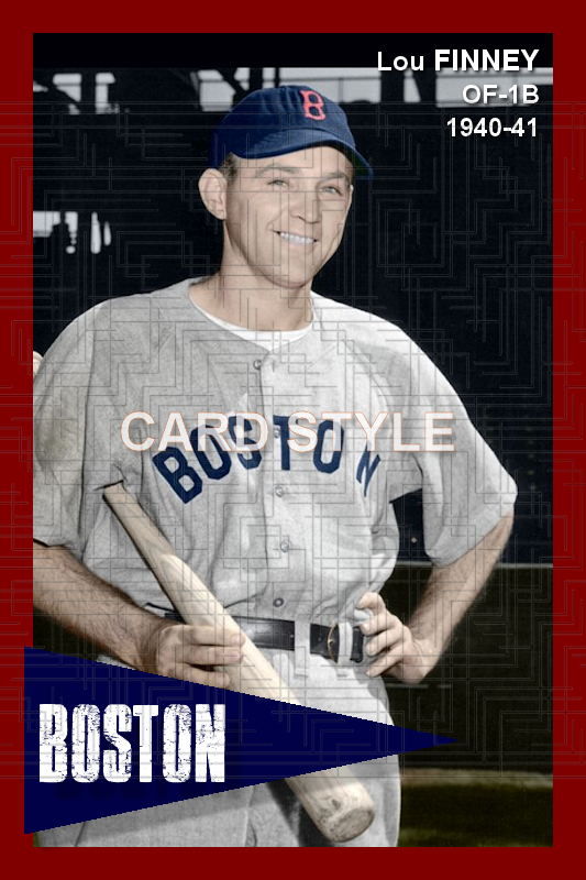 Lou Finney - 1940-41 Boston Red Sox - choose a size & style