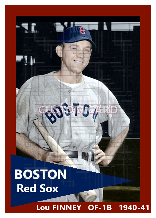 Lou Finney - 1940-41 Boston Red Sox - choose a size & style