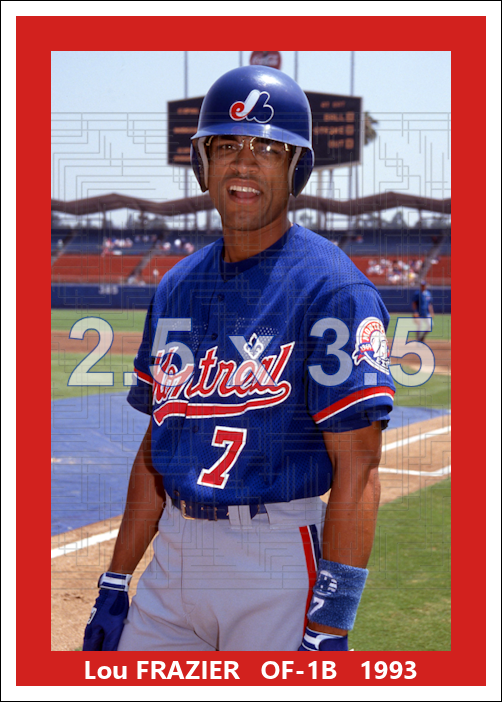 Lou Frazier - 1993 Montreal Expos - choose a size & style