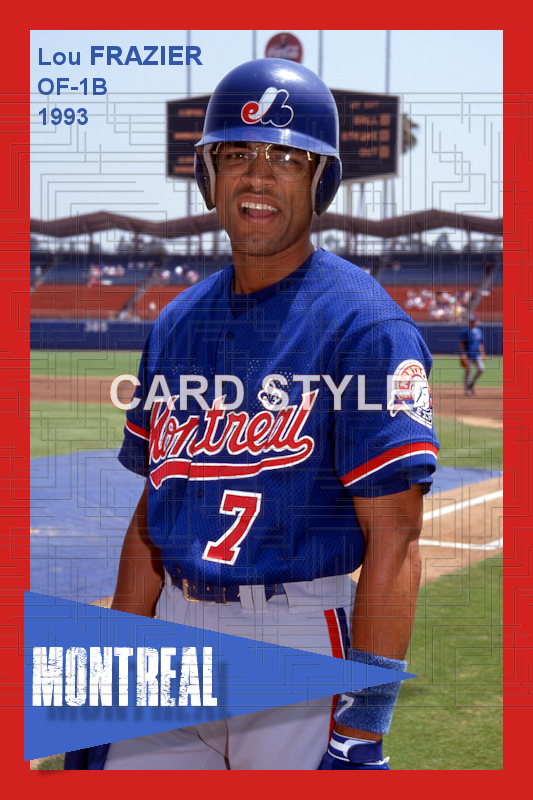 Lou Frazier - 1993 Montreal Expos - choose a size & style