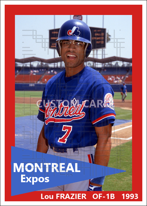 Lou Frazier - 1993 Montreal Expos - choose a size & style