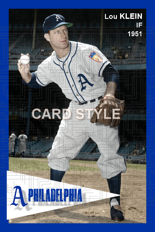 Lou Klein - 1951 Philadelphia Athletics - choose a size & style