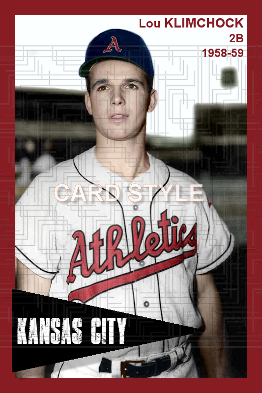 Lou Klimchock - 1958-59 Kansas City Athletics - choose a size & style