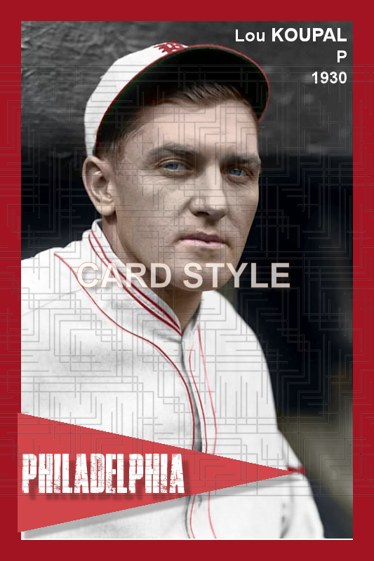 Lou Koupal - 1930 Philadelphia Phillies - choose a size & style