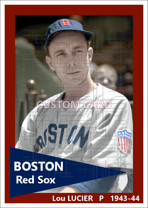 Lou Lucier - 1943-44 Boston Red Sox - choose a size & style