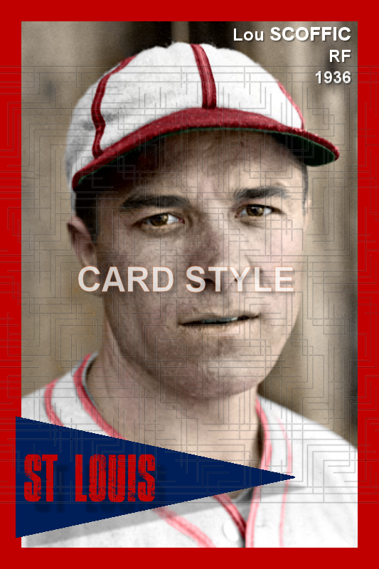 Lou Scoffic - 1936 St. Louis Cardinals - choose a size & style