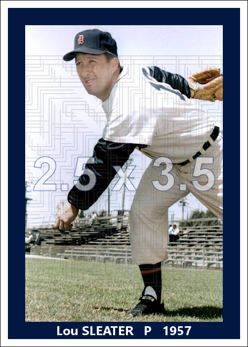 Lou Sleater - 1957 Detroit Tigers - choose a size & style