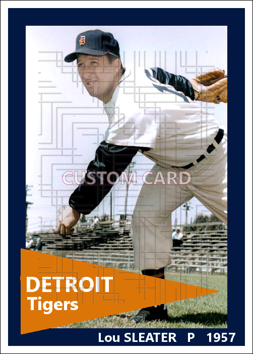 Lou Sleater - 1957 Detroit Tigers - choose a size & style
