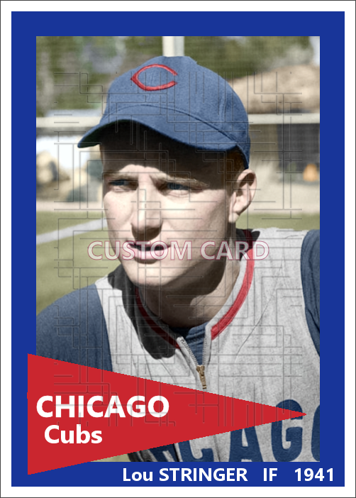 Lou Stringer - 1941 Chicago Cubs - choose a size & style