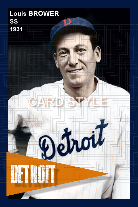 Louis Brower - 1931 Detroit Tigers - choose a size & style
