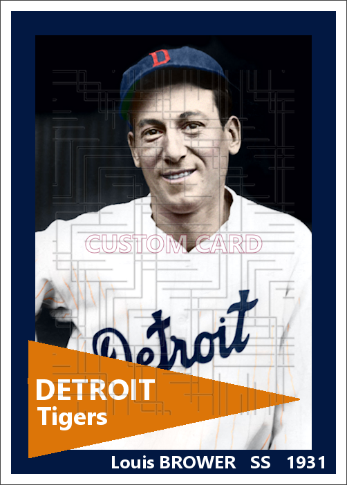 Louis Brower - 1931 Detroit Tigers - choose a size & style