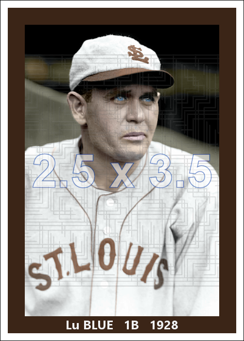 Lu Blue - 1928 St. Louis Browns - choose a size & style