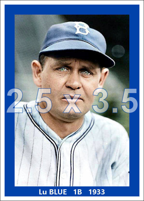 Lu Blue - 1933 Brooklyn Dodgers - choose a size & style