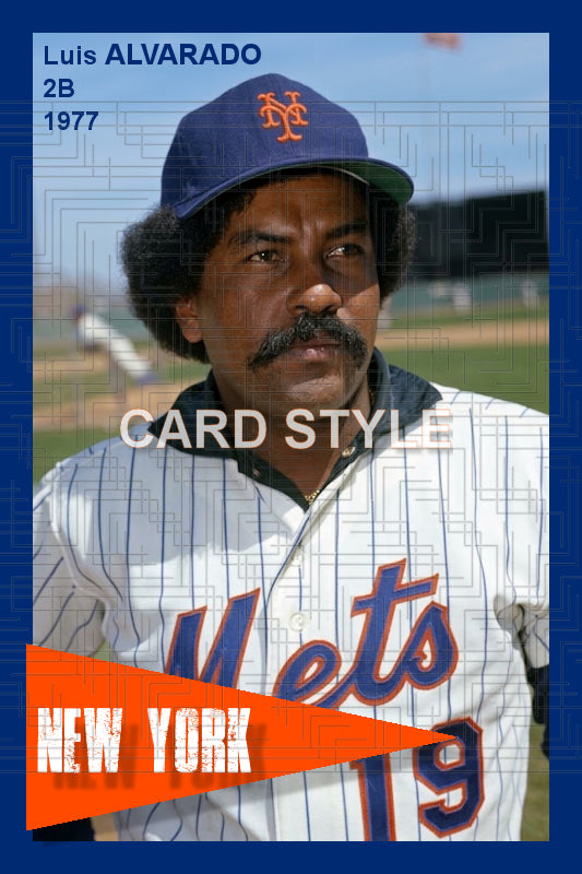 Luis Alvarado - 1977 New York Mets - choose a size & style
