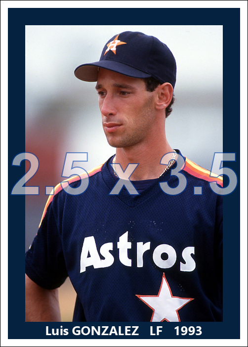Luis Gonzalez - 1993 Houston Astros - choose a size & style