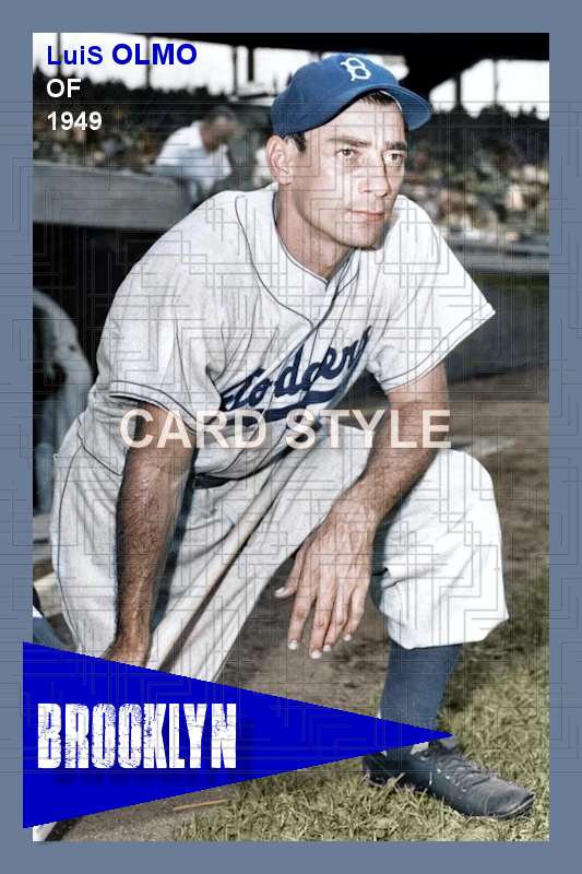 Luis Olmo - 1949 Brooklyn Dodgers - choose a size & style