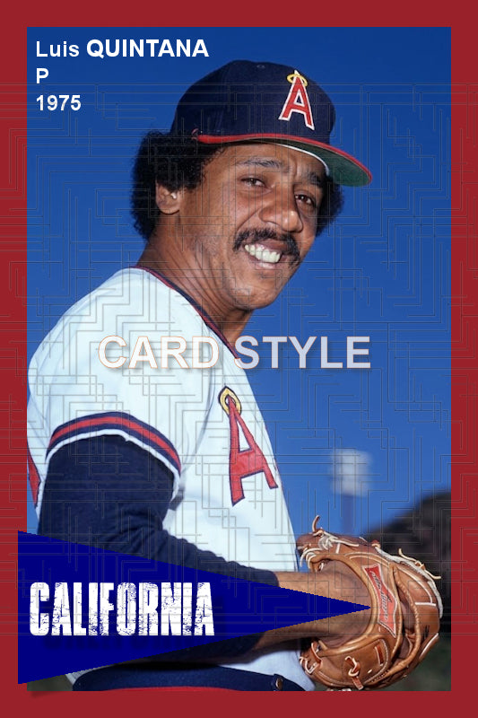 Luis Quintana - 1975 California Angels - choose a size & style