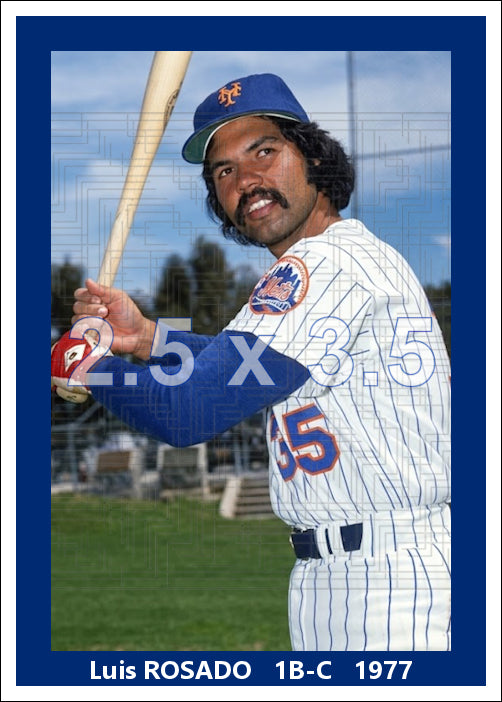 Luis Rosado - 1977 New York Mets - choose a size & style