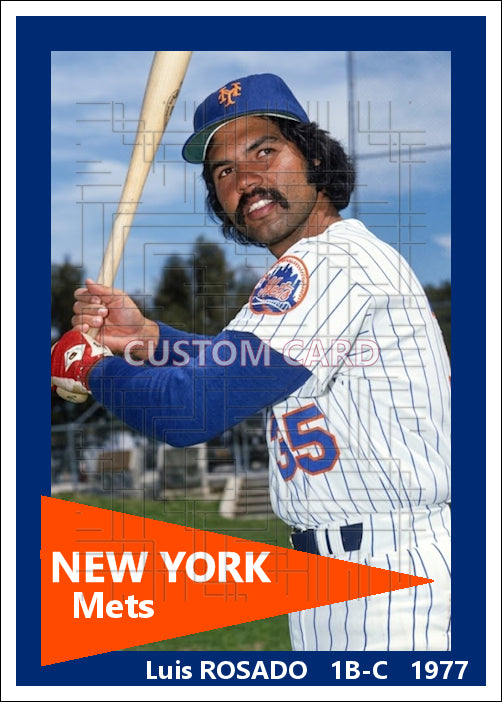 Luis Rosado - 1977 New York Mets - choose a size & style