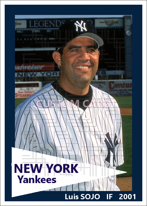 Luis Sojo - 2001 New York Yankees - choose a size & style