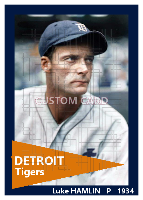 Luke Hamlin - 1934 Detroit Tigers - choose a size & style