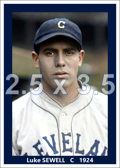 Luke Sewell - 1924 Cleveland Indians - choose a size & style