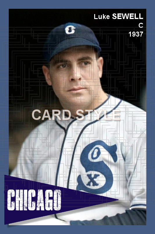 Luke Sewell - 1937 Chicago White Sox - choose a size & style