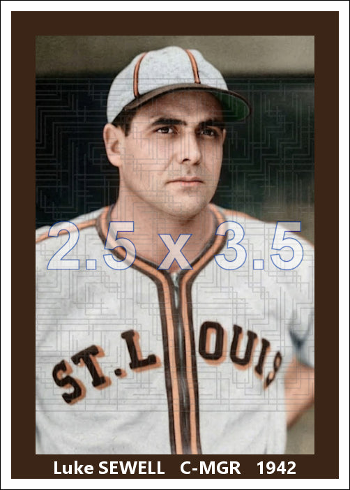 Luke Sewell - 1942 St. Louis Browns - choose a size & style