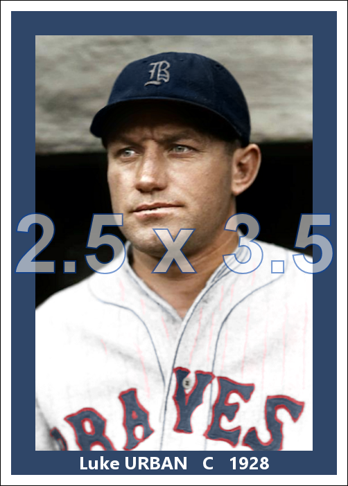 Luke Urban - 1928 Boston Braves - choose a size & style