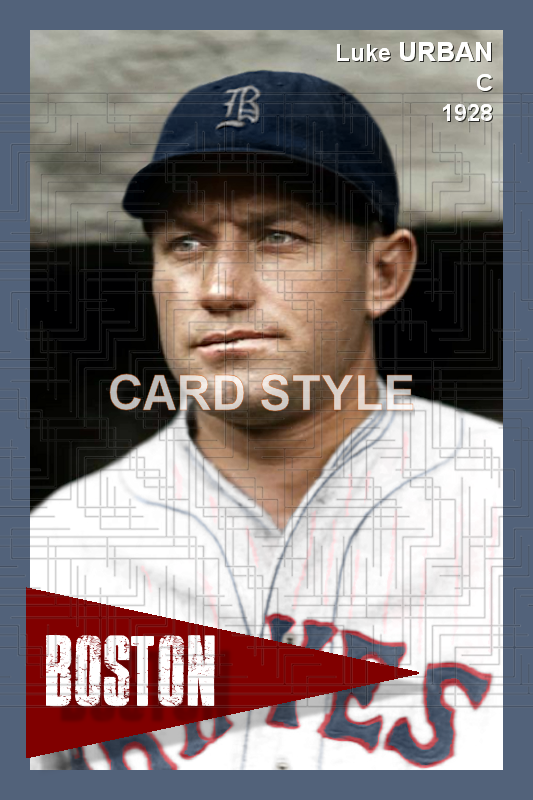 Luke Urban - 1928 Boston Braves - choose a size & style