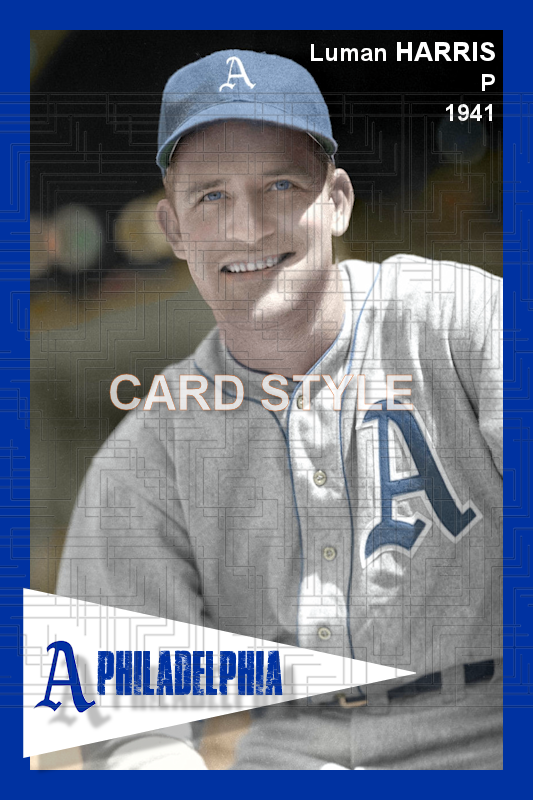 Luman Harris - 1941 Philadelphia Athletics - choose a size & style