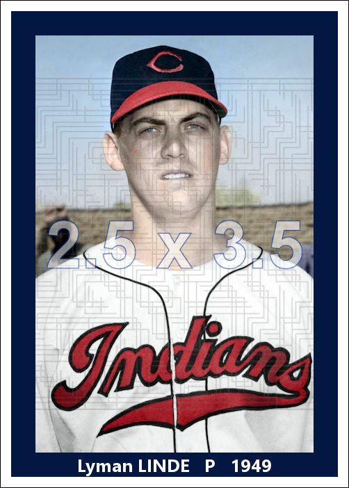 Lyman Linde - 1949 Cleveland Indians - choose a size & style
