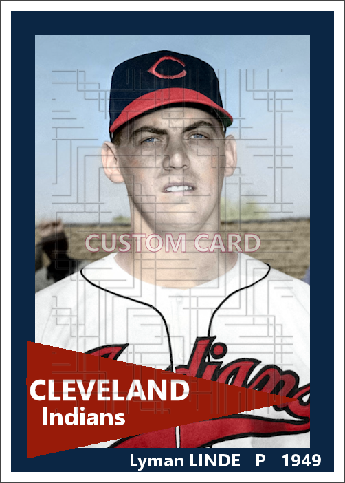Lyman Linde - 1949 Cleveland Indians - choose a size & style
