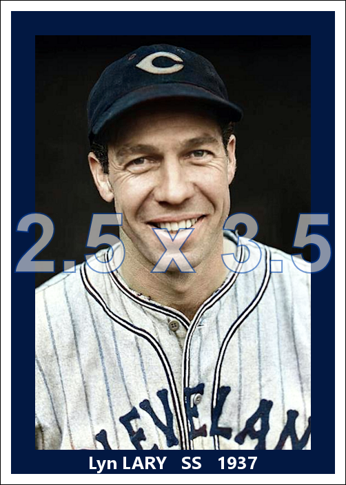 Lyn Lary - 1937 Cleveland Indians - choose a size & style